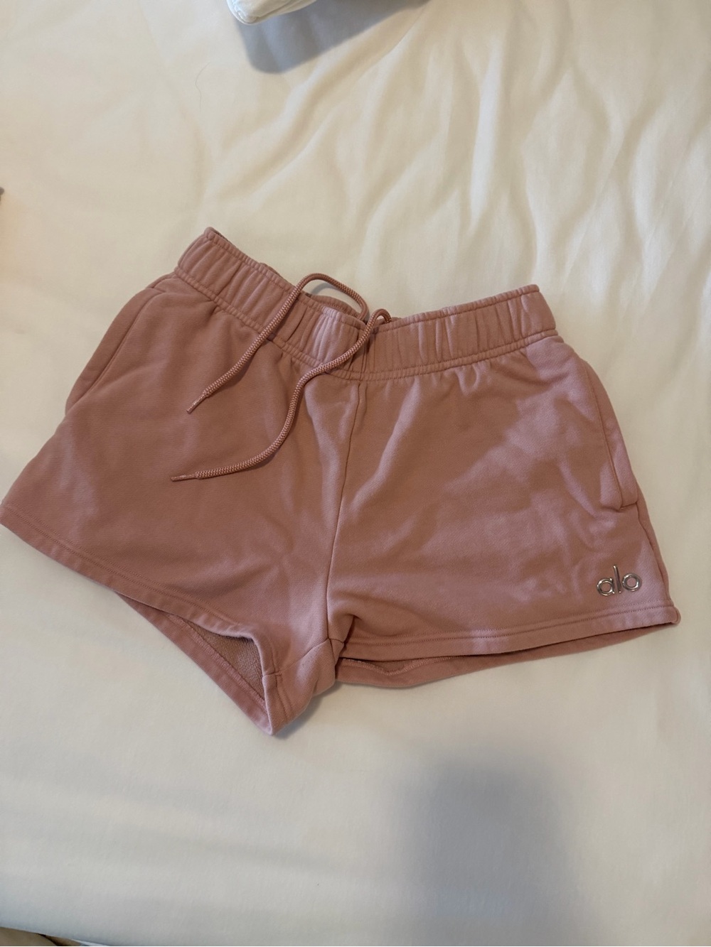 ALO Yoga Women's Rose Dust Athletic Lounge Shorts